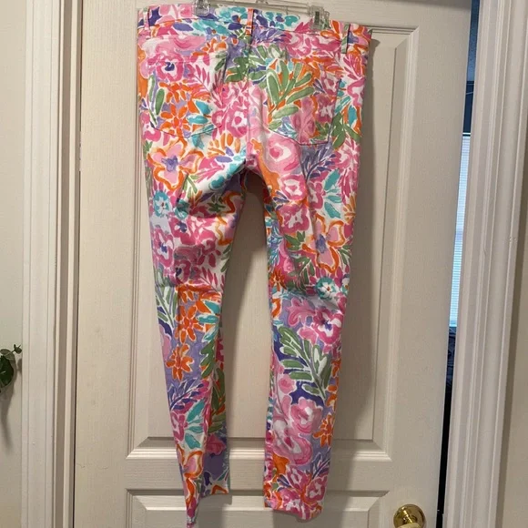 Ralph Lauren 12 Pink/Purple Floral Pants - Picture 6 of 8